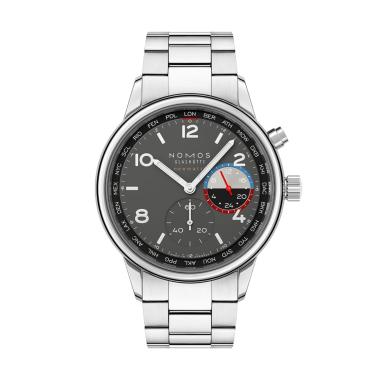Unisex, Automatik, NOMOS Glashütte Club Sport Neomatik Weltzeit Volcano
