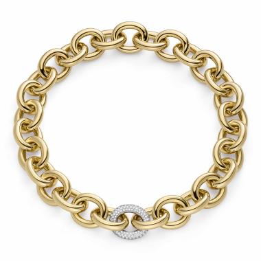 Halsschmuck, Gelbgold, IsabelleFa Collier "Eternelle 22" Pavé
