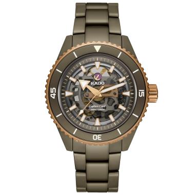 Herrenuhr, Automatik, Rado Captain Cook High-Tech Ceramic Skeleton