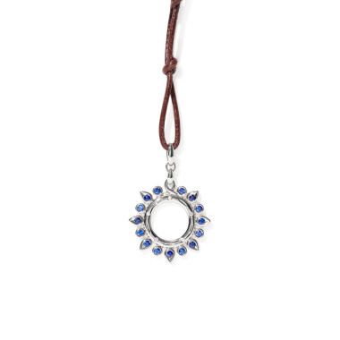         Weißgold, Halsschmuck, Tamara Comolli SIGNATURE Anhänger Sun 'Ocean' Small