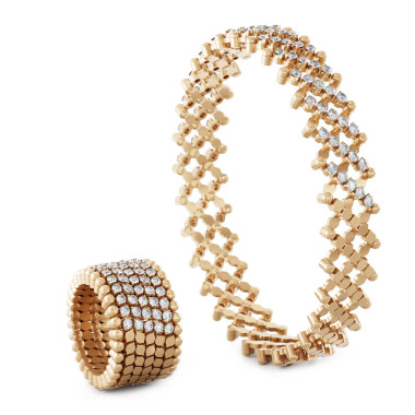        Roségold, Ringe, Serafino Consoli Serafino Multi-Size Ring und Armreif