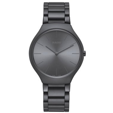 Unisex, Quarzwerk, Rado True Thinline Les Couleurs™ Le Corbusier Iron Grey 32010