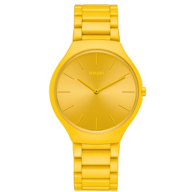 Unisex, Quarzwerk, Rado True Thinline Les Couleurs™ Le Corbusier Sunshine Yellow 4320W
