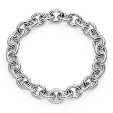 Halsschmuck, Weißgold, IsabelleFa Collier "Eternelle 22" Pavé