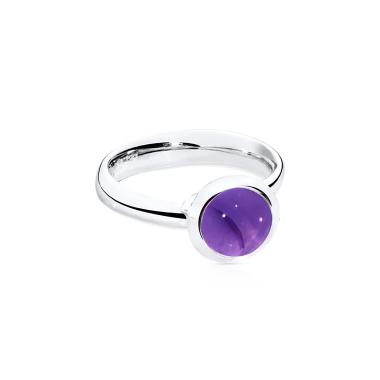 Ringe, Weißgold, Tamara Comolli BOUTON Ring small Amethyst