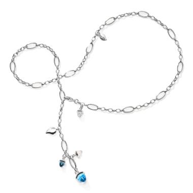 Halsschmuck, Weißgold, Tamara Comolli MIKADO Halskette Delicate 'Ocean' 