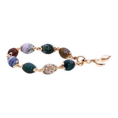 Armschmuck, Roségold, Tamara Comolli COCONUT Armband small Ocean Jasper