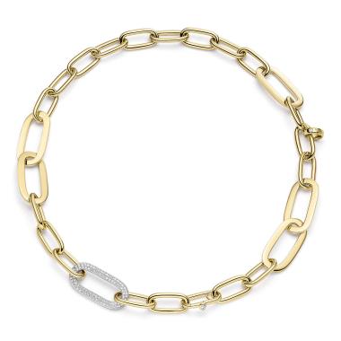 Halsschmuck, Weißgold, IsabelleFa Collier "Romance" Pavé
