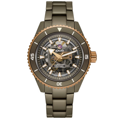 Herrenuhr, Automatik, Rado Captain Cook High-Tech Ceramic Skeleton