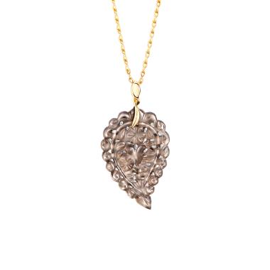 Halsschmuck, Gelbgold, Tamara Comolli INDIA Anhänger medium Smoky Quartz