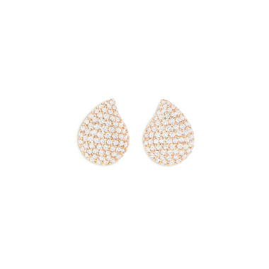        Roségold, Ohrringe, Tamara Comolli SIGNATURE Large Ohrstecker mit Diamant Pavé