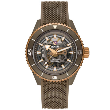 Herrenuhr, Automatik, Rado Captain Cook High-Tech Ceramic Skeleton