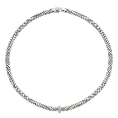 Halsschmuck, Weißgold, FOPE Vendôme Flex'it Collier