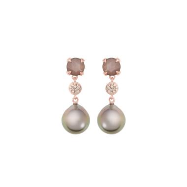 Ohrringe, Roségold, Bron Catch Ohrschmuck
