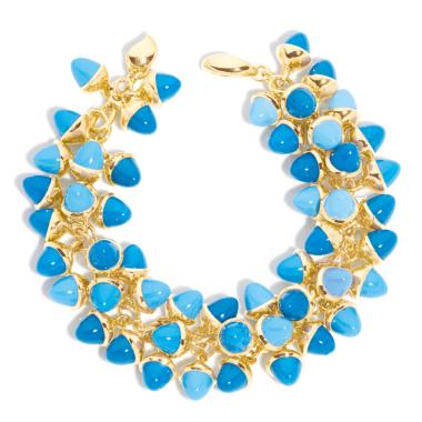 Armschmuck, Gelbgold, Tamara Comolli MIKADO Armband Flamenco Türkis