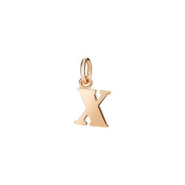Halsschmuck, Roségold, DoDo Anhänger Buchstabe X