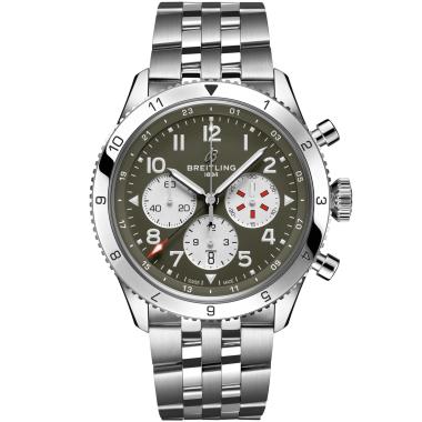 Herrenuhr, Automatik, Breitling Super AVI B04 Chronograph GMT 46 Curtiss Warhawk
