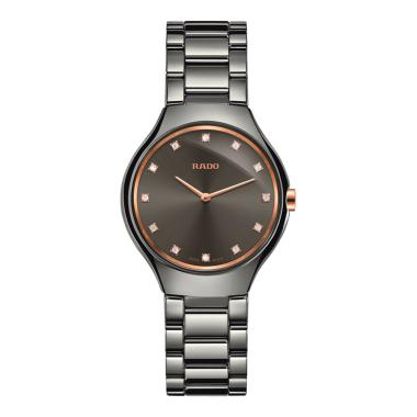 Damenuhr, Quarzwerk, Rado True Thinline Diamonds
