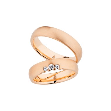 Ringe, Roségold, Christian Bauer Trauring-Set