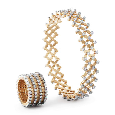 Ringe, Roségold, Serafino Consoli Serafino Multi-Size-Ring und Armband