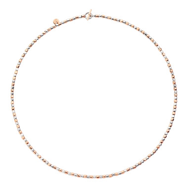         Roségold &amp; Silber, Halsschmuck, DoDo Halskette Mini-Granelli