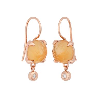 Ohrringe, Roségold, Bron Catch Ohrhänger
