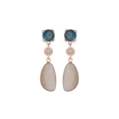 Ohrringe, Roségold, Bron Catch Ohrschmuck