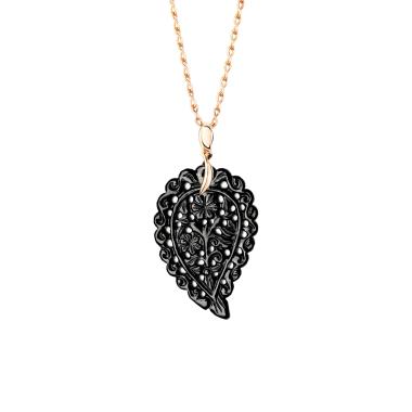 Halsschmuck, Roségold, Tamara Comolli INDIA Anhänger medium Black Onyx