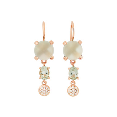 Ohrringe, Roségold, Bron Catch Ohrschmuck