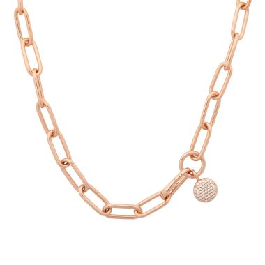 Halsschmuck, Roségold, Bron Stardust Halskette mit Anhänger 