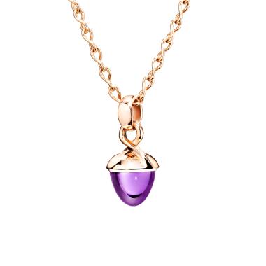 Halsschmuck, Roségold, Tamara Comolli MIKADO Bouquet Anhänger Amethyst