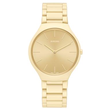 Unisex, Quarzwerk, Rado True Thinline Les Couleurs™ Le Corbusier Cream White 32001