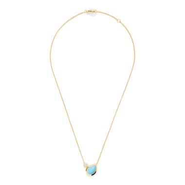 Halsschmuck, Gelbgold, Tamara Comolli SIGNATURE Halskette 2 Drops 