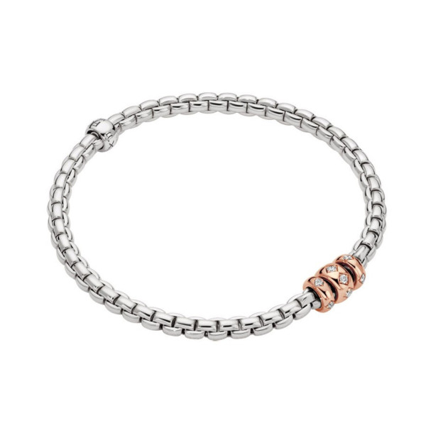         Weißgold, Armschmuck, FOPE Eka Flex'it Armband mit Diamantpavé