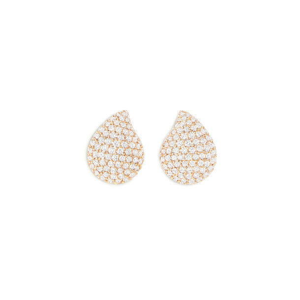         Roségold, Ohrringe, Tamara Comolli SIGNATURE Large Ohrstecker mit Diamant Pavé