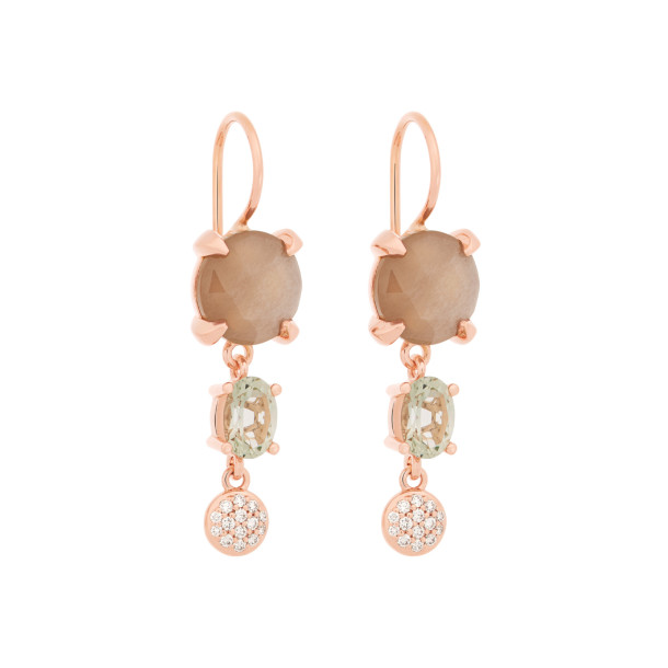         Roségold, Ohrringe, Bron Catch Ohrschmuck