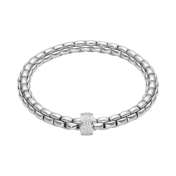         Weißgold, Armschmuck, FOPE Eka Flex'it Armband mit Diamantpavé
