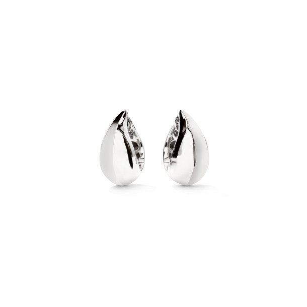         Weißgold, Ohrringe, Tamara Comolli SIGNATURE Ohrringe Huggies Curved Drop