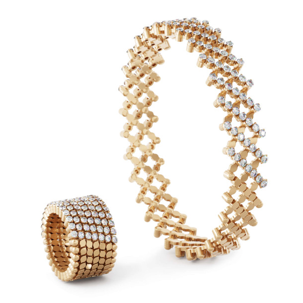         Roségold, Ringe, Serafino Consoli Serafino Multi-Size Ring und Armreif