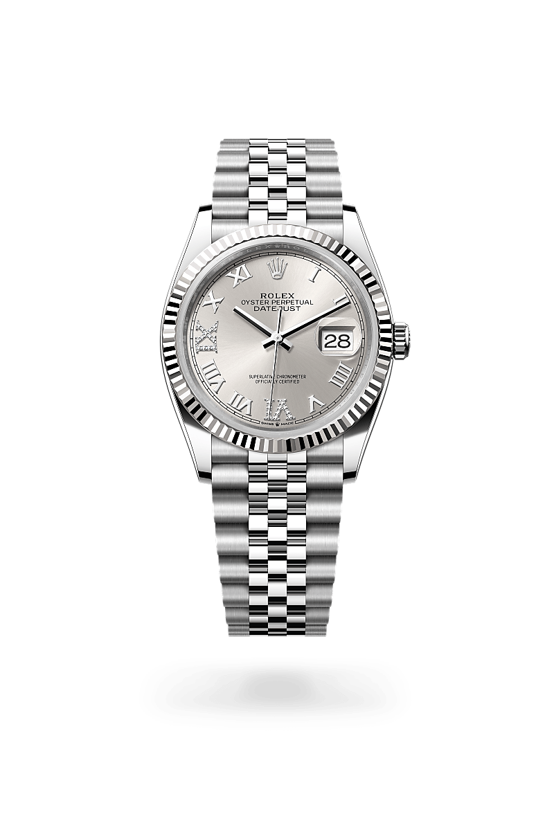 Rolex Datejust 36 M126234-0029 Herrenuhr - Oyster, 36 mm, Edelstahl Oystersteel und Weißgold