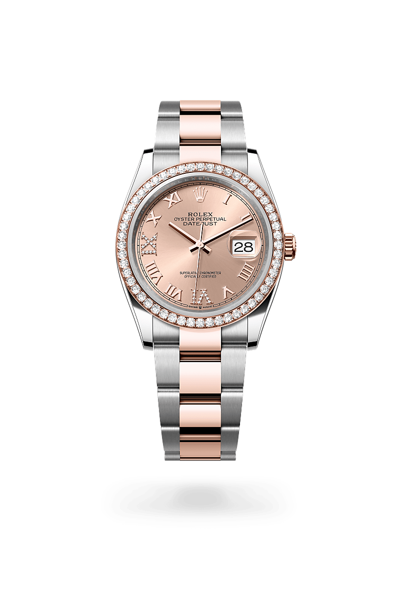 Rolex Datejust 36 M126281RBR-0016 Herrenuhr / Damenuhr - Oyster, 36 mm, Edelstahl Oystersteel und Everose-Gold mit Diamanten