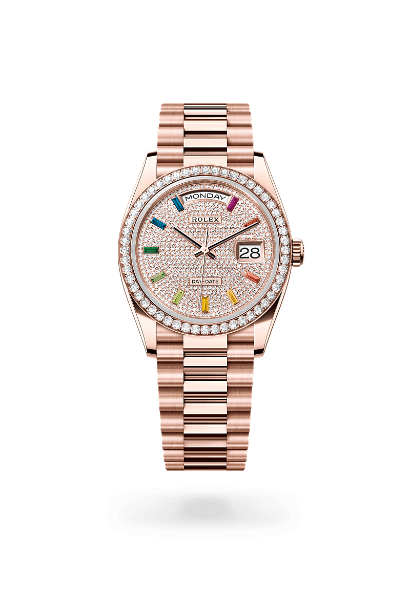 Rolex Day-Date 36 M128345RBR-0042 Herrenuhr - Oyster, 36 mm, Everose-Gold mit Diamanten 
