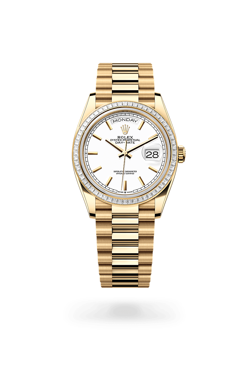 Rolex Day-Date 36 M128398TBR-0016 Herrenuhr - Oyster, 36 mm, Gelbgold mit Diamanten