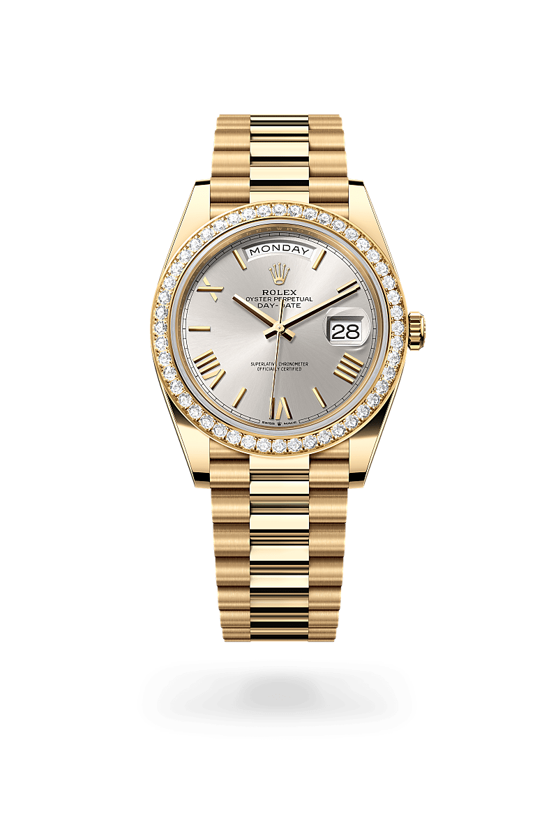 Rolex Day-Date 40 M228348RBR-0007 Herrenuhr - Oyster, 40 mm, Gelbgold mit Diamanten