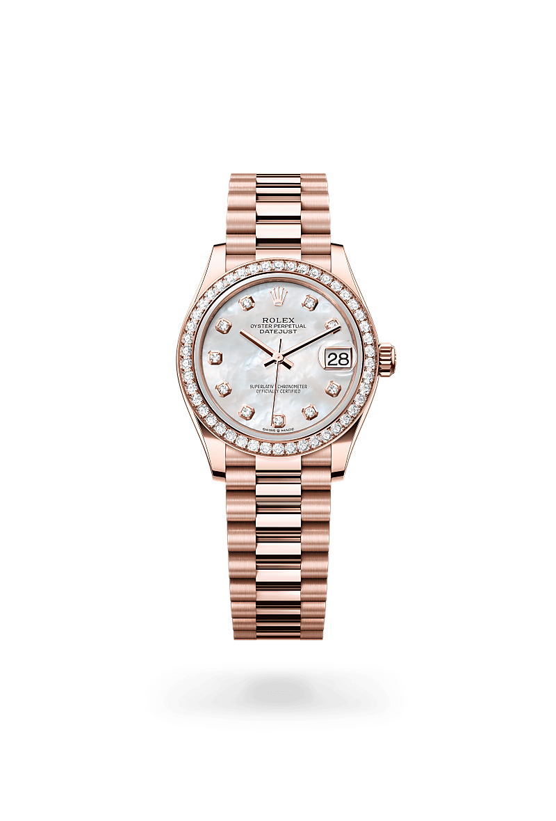 Rolex Datejust 31 M278285RBR-0005 Herrenuhr / Damenuhr - Oyster, 31 mm, Everose-Gold mit Diamanten