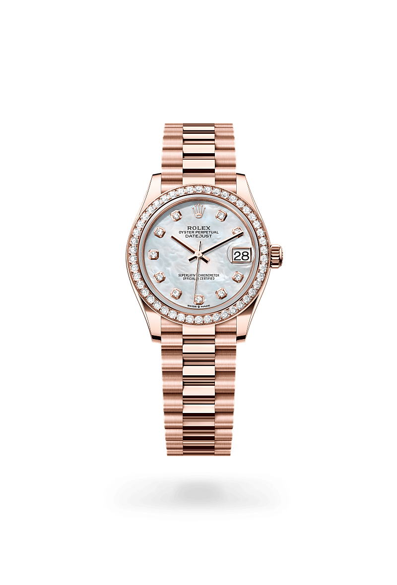 Rolex Datejust 31 Herrenuhr (M278285RBR-0005) Oyster, 31 mm, Everose-Gold mit Diamanten